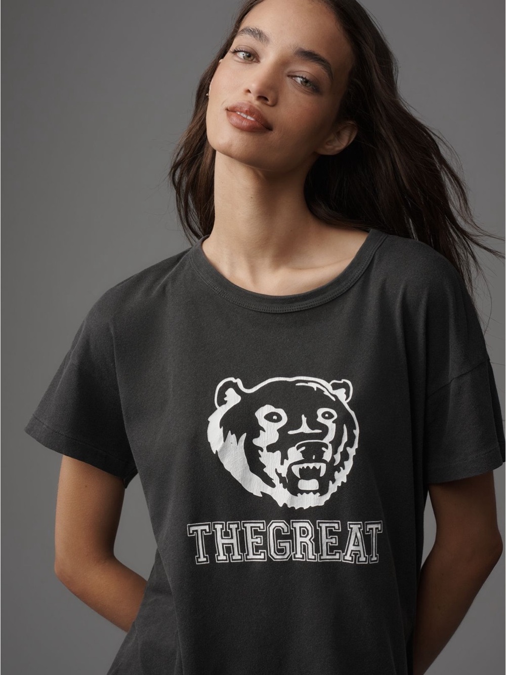 Anthropologie The Great. Boxy Graphic Bear Tee